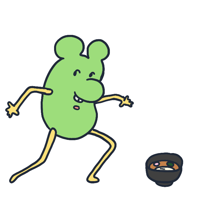 うどんをすするねずみ